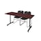 Kobe Rectangle Tables > Training Tables > Kobe Training Table & Chair Sets, 60 W, 24 L, 29 H, Mahogany MKTRCT6024MH44BK - alternate 1
